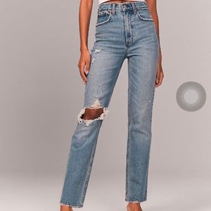 Abercrombie & Fitch 90s High Rise Straight Jeans